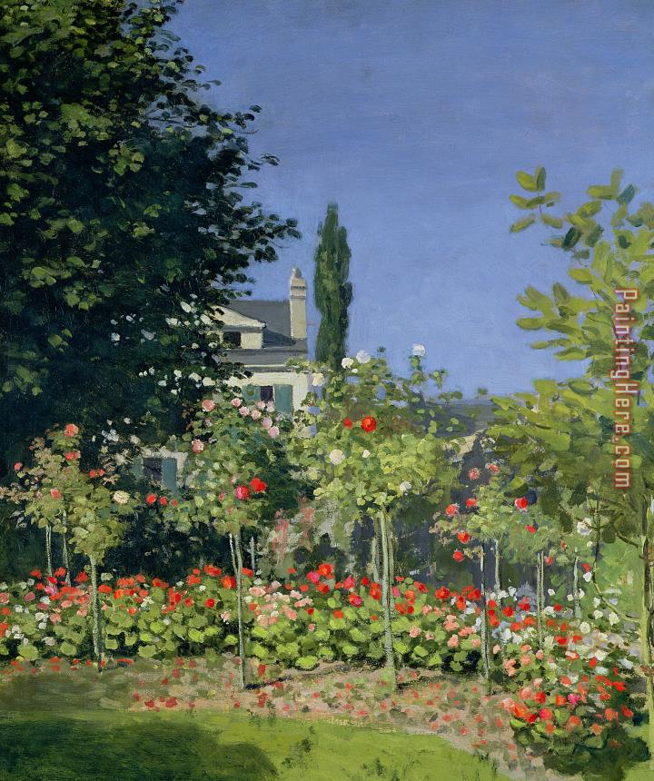 Claude Monet Flowering Garden at Sainte-Adresse